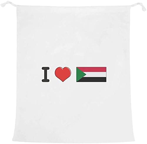 Azeeda 'I Love Sudão' Lavanderia/Bolsa de Lavagem/Armazenamento
