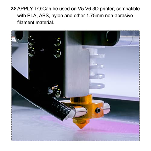 Metallixity 3D Impressora Bocal 30pcs, bocos de latão Extrusora - para impressora V5 V6 3D