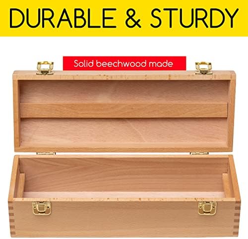 Caixa de armazenamento de suprimentos de arte média meeden-caixa de ferramentas de peito/arte de madeira sólida de
