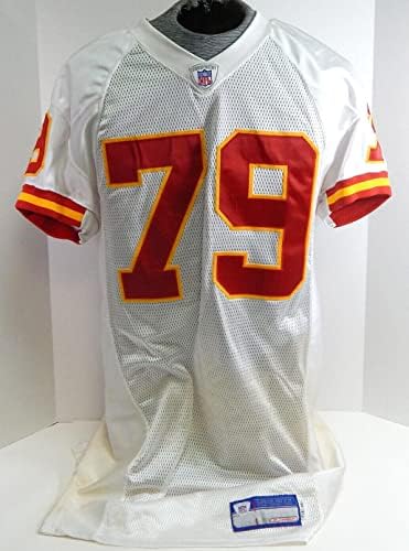 2003 Kansas City Chiefs #79 Jogo emitido White Jersey 50 DP33042 - Jerseys de Jerseys usados ​​na NFL não assinada