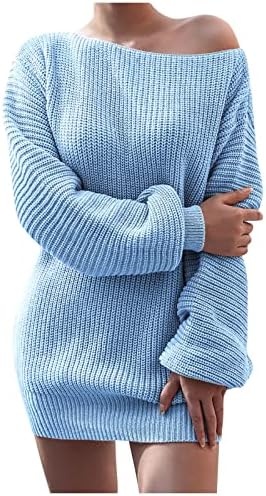 Suéter feminino de suéter casual casual vestido de malha solta suéter casual casual suéter