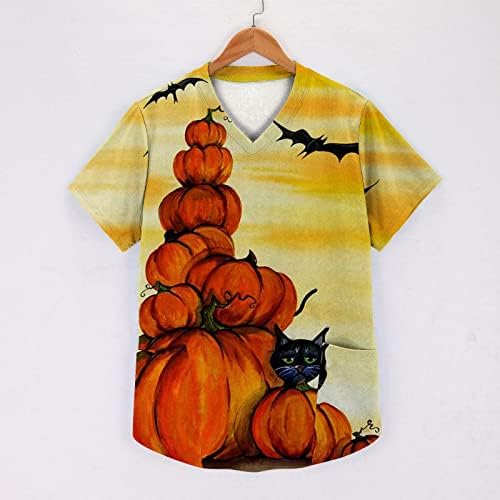 Camisa da blusa para mulheres outono roupas de verão moda de manga curta v pesco