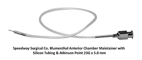 Mantenedor de câmara anterior Blumenthal com tubos de silício e ponto atkinson 23g x 5,0 mm