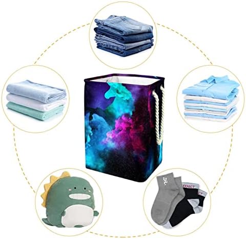 Indicórnio Unicorn Galaxy Lavanderia grande cesto de roupas prejudiciais à prova d'água cesta de roupas para roupas de brinquedos, decoração de casa para banheiro do quarto