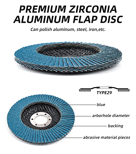 Rodas de moagem de disco de luckut com retalho de 4-1/2 polegadas Rodas e discos abrasivos de retalho de retalho 4-1/2 polegadas 4.5 '' x 1/4 '' x 7/8 '