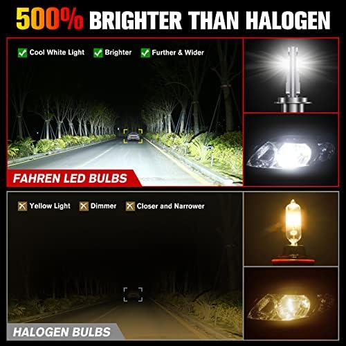 Ursprung fahren h7 lâmpadas de farol de LED, iluminação automotiva branca super brilhante atualizada, kit de conversão de faróis