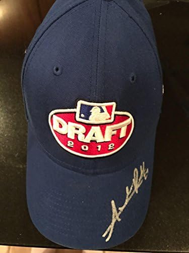 Chicago Cubs Phenom Addison Russell assinou chapéu de draft 2012 1/1 - apenas 1 MLB Holo - Chapéus autografados