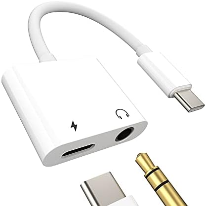 Adaptador USB C a 3,5 mm Adaptador de fone de ouvido Tipo C Jack Aux Aux Dongle Audio Splitter para o Google Pixel,