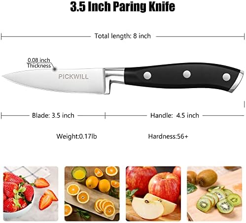 Faca de Pickwill Paring 3,5 polegadas e facas de bife de 8 conjunto de 8