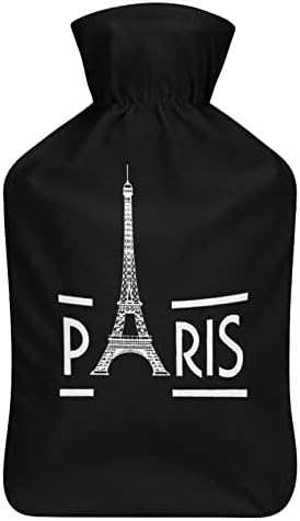 Paris com Eiffel Hot Water Bottle Rubber Bed mais quente bolsa quente com tampa para cólicas do período de alívio da dor