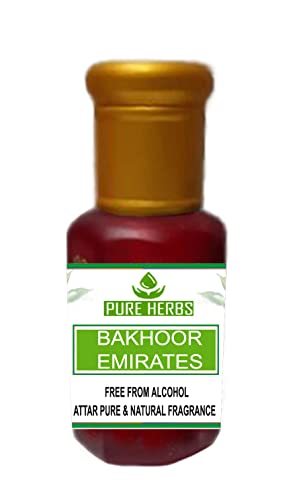 Ervas puras Bakhoor Emirates Attar livre de álcool para unissex, adequado para ocasião, festas e usos diários 25ml