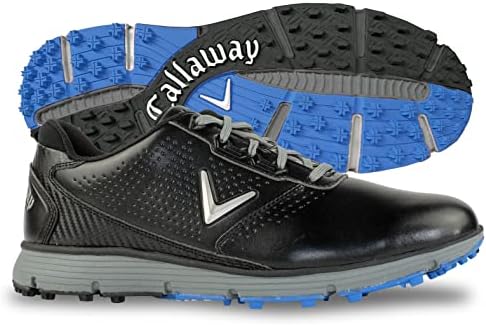 Callaway Men's Balboa Sport Golf Sapato, preto/cinza, 9.5