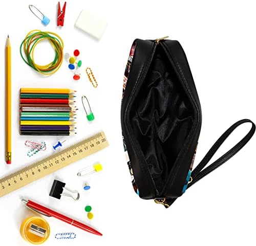 Bolsas de estojos a lápis de Colourlife Abstract Guitar Energy Zipper Bolsa Bolsa Maquiagem Bolsa Cosmética Porta para