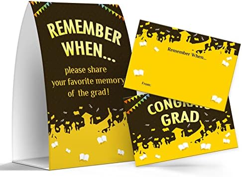 Graduação Compartilhe um cartões de memória 2023 - pacote de 1 sinal e 50 cartões de memória, abastecimento de festa