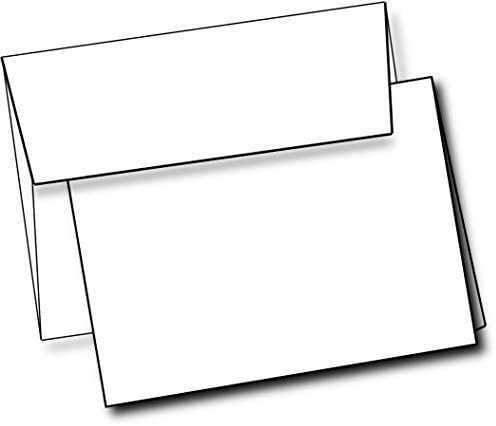 Purple Q Crafts Cards em branco de peso pesado com envelopes brancos 5 x 7 Cartões de felicitações e envelopes cartões de