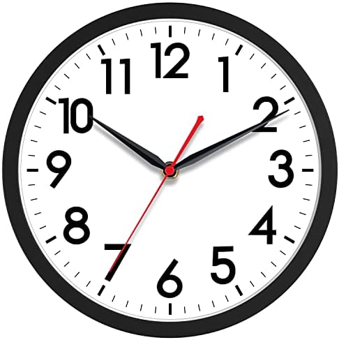 Relógio de parede AKCISOT 12 polegadas silenciosas que não tocam relógios de parede modernos operados por bateria - relógio clássico
