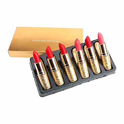 Lipstick de batom de designer Lipstick Set Caixa de presente Lipstick é Red During and Non Fading Birthday Presente