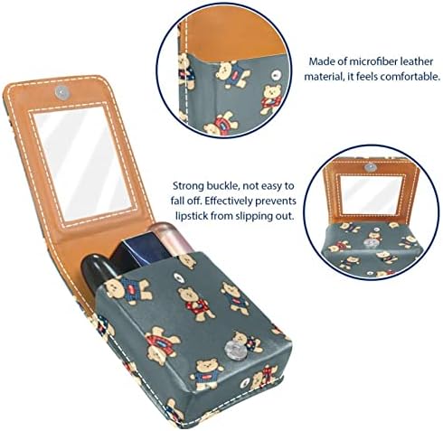 Bolsa de batom de batom de maquiagem de oryuekan com espelho portátil de armazenamento de batom portátil Organizador de