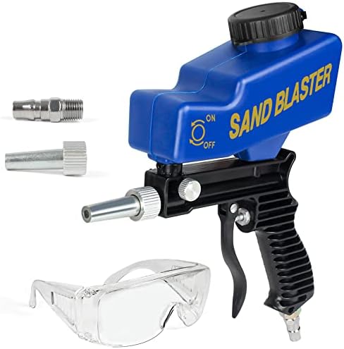 Kit de armas de blaster de areia, blasters de areia portáteis de areia, kit de pistola de blaster de areia para compressor de
