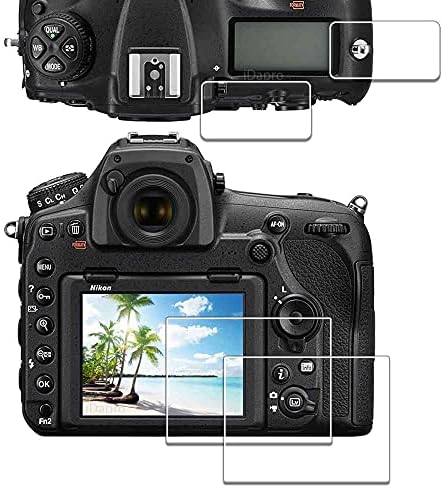 Protetor de tela para Nikon D850 + Protetor de tela superior [2 + 2 pacote] ， Instalação fácil de vidro temperado IDAPRO