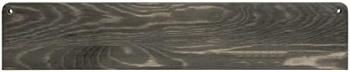 MyGift Style vintage Cinza de madeira flutuante rack de especiarias com rótulos de quadro -negro - exibição de organizador de tempero de cozinha montada ou independente, conjunto de 3