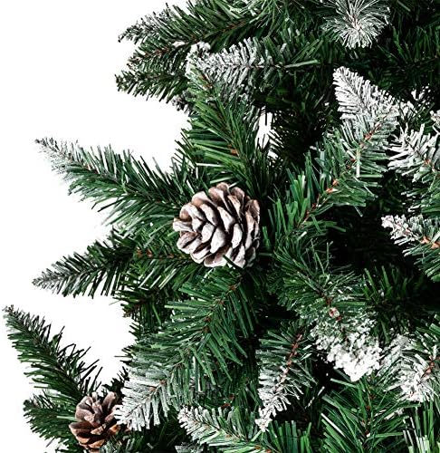 Árvore de férias artificial de Natal de Cyayq Snow, de 7 pés, árvore cheia com pinheiros, decoração de Natal de árvore de natal, decoração