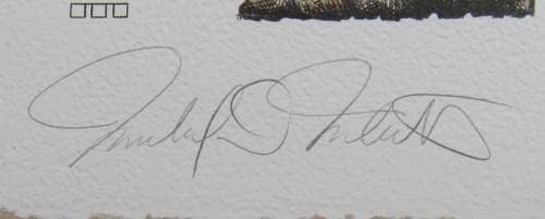 Monte Irvin assinou o Autograph 20x24 Litografia #2/1000 JSA AC15818 - MLB ATRAGROGRADO ART