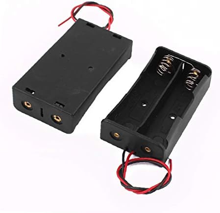 X-DREE 5 PCS CAIXO DE FIO 2 x 18650 Caixa de caixa de armazenamento de célula de bateria Black (cabo 5 piezas Cabo 2 x 18650