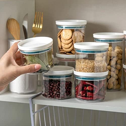 Contêineres de cereais armazenamento com tampa, diferentes garrafas lacradas de cor da caixa de armazenamento de cozinha alimentos