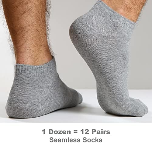 Newo Select 12 pares de meias sem costura tornozelo de corte para homens, mulheres com malha de malha