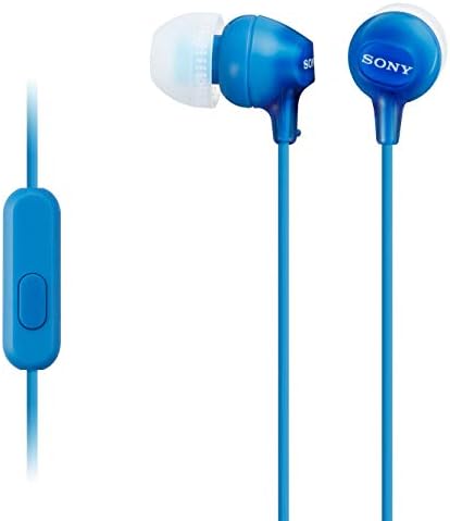 Sony Mdrex15ap In-ear fones de ouvido com microfones, azul