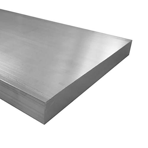 Barra plana de alumínio de 1 x 8, placa 6061, comprimento de 48 polegadas, estoque de moinho T6511