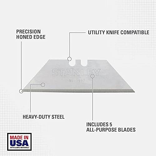 Stanley Heavy Duty Utility Blades - 5 lâminas