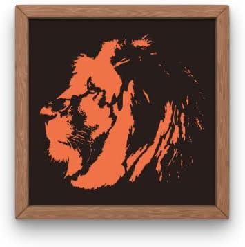 Perfil lateral do leão africano Decoração decorativa Decoração Melhores estênceis grandes de vinil para pintar em madeira,