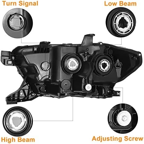 Montagem de faróis de Dreenfl sem captura ajuste para -2021 Toyota Tacoma, estilo de projetor do estilo OE e lado do passageiro