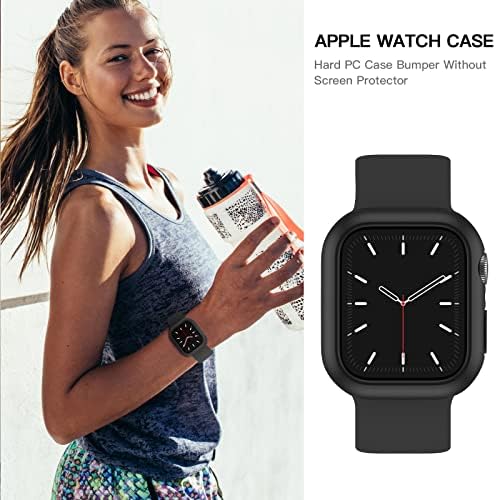 RECOPPA Compatível para Apple Watch Case 45mm Série 7 e Série 8, Caixa de pára-choques hard pc hard pc