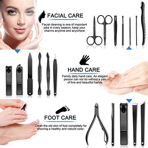 Daseb 8/10/15/18 PCS Manicure Conjunto de manicure Aço inoxidável Kit de pedicure Kit de unhas Conjunto de unhas Manicure