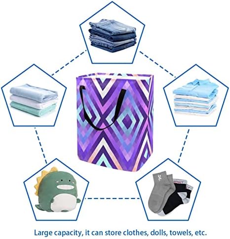 Diamper de forma colorida Prind Print Collapsível cesto de lavanderia, cestas de lavanderia à prova d'água 60l de lavagem de