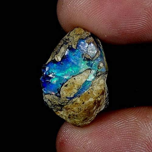 Lara Gems Stones e joalheiros de várias cores naturais piscando Opala Etíope Welo Rough Rough Opal 09.85 CTS, Colar de Opal Etíopes