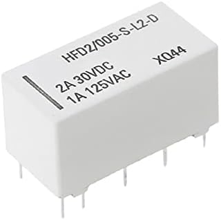 Relé de trava de bobina de 5V DPDT 2A 30VDC 1A 125VAC HFD2/005-S-L2-D REALIDADE 87HB 1PCS