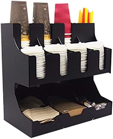 Uziah Paper Cup Dispenser Dispenser, organizador de tampa da xícara de café descartável com compartimentos, armazenamento na