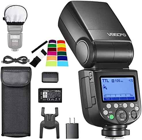 Godox Ving V860III-O Speedlight, 76WS 2.4G HSS Camera Flash, Bateria de Ion Li de 7,2V/3000mAh, tempo de reciclagem de 0,01-1,5s,