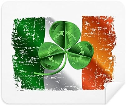 Irlanda Clover Flag National Limpeza Verde Limpador de tela 2pcs Camurça tecido