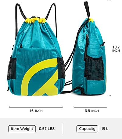 Trailkicker drawstring backpack esportes sackpack ginástica saco saco saco resistente a água com bolsos para homens