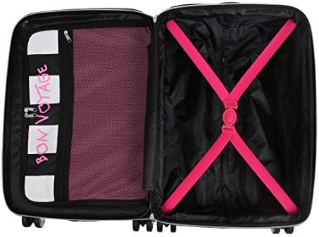 Coleção de bagagem de designers betsey Johnson - Conjunto de mala de giratória leve de 3 peças de 3 peças - Conjunto de malas