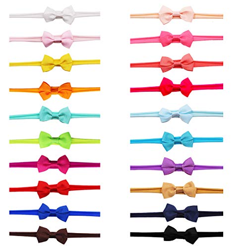 20pcs Bandas de cabeceira bebê Banda de nylon Elastic de cabelos pequenos Elastics de cabelo acessórios para cabelos para meninas