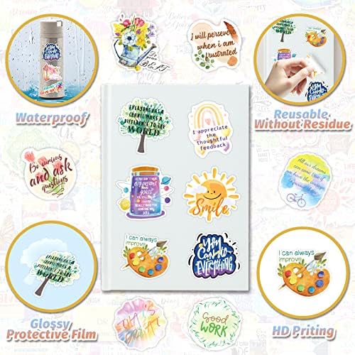 500pcs adesivos inspiradores para adultos, adesivos à prova d'água motivacional para adolescentes crianças professores funcionários,