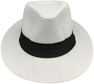 Chapéus de cowboy de palha de damin para mulheres unissex homens mulheres panamá largo chapéus de palha de palha aldult jazz