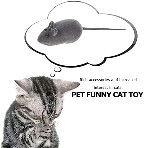 Brinquedos de gato tehaux, gato mastigação de brinquedo de brinquedo mouses gatos brinquedos de gatos artificiais brinquedos de vinil fofos tocando adereços de som para gato