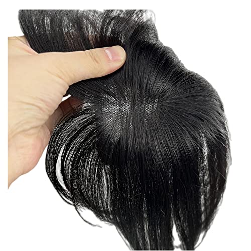ANEMONE JEWELS Fringe Human Hair Toppers 8x10cm Clipe em calcedes de renda para mulheres Mid Part Part Retor 3D Franjas de cabelo cobrem a perda de cabelo grisalho